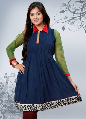 Latest-indian-summer-kurti-designs-with-lace-for-women-5