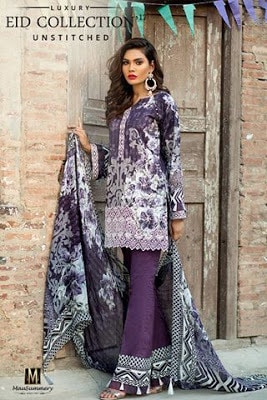 2 Piece Embroidered Digital Printed Lawn