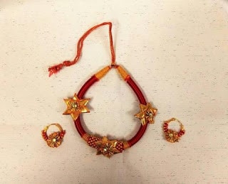 Gota Patti Crystal Floral Neckpiece Jewelry