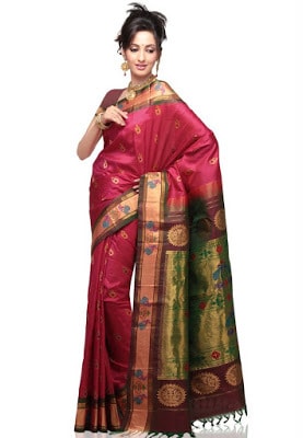 India-paithani-saree-designs-maharashtrian-blouse-patterns-7