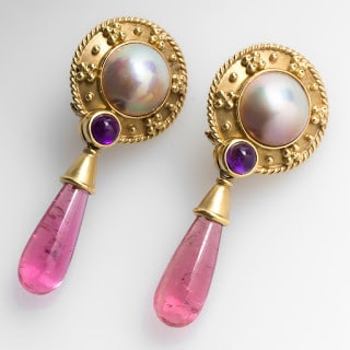 Pale Pinkish Stud Earrings Jewelry
