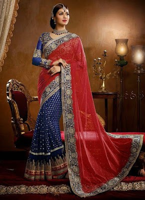 Stylish-indian-embroidered-bridal-saree-2017-for-brides-5