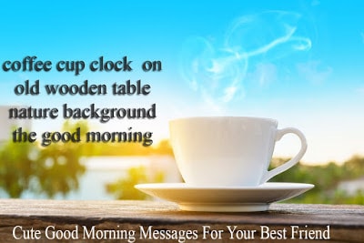 coffee cup clock on old wooden table nature background the good morning