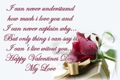 Romantic Valentines Day Love Quotes Messages for Girlfriend and Wife