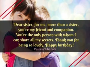 200+ Touchy Birthday Wishes & Quotes for Sister – Fashion Cluba