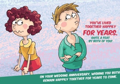 funny wedding anniversary wishes for couple