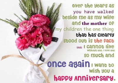 Romantic things to say to your wife on your anniversary