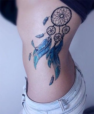 dreamcatcher-tattoo-on-rib