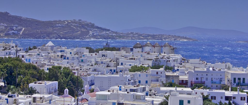 top view of mykonos