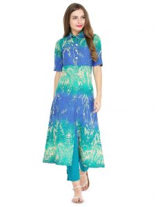 Front slit shirt style kurti 