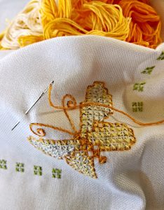 Cross-stitch butterfly